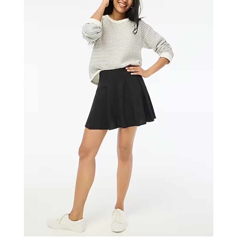 J.Crew Active Womens XXL Black Pleated Tennis Skort Pickleball New